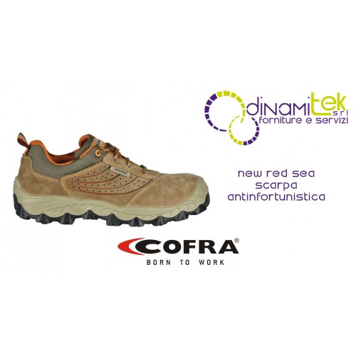 Zapato de seguridad New Red Sea con puntera y plantilla S1P Cofra