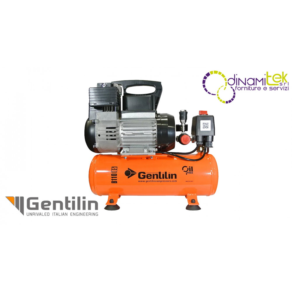 Compressore aria 5 litri Gentilin B110/05 a secco - Compressore
